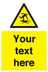 Custom warning thin ice